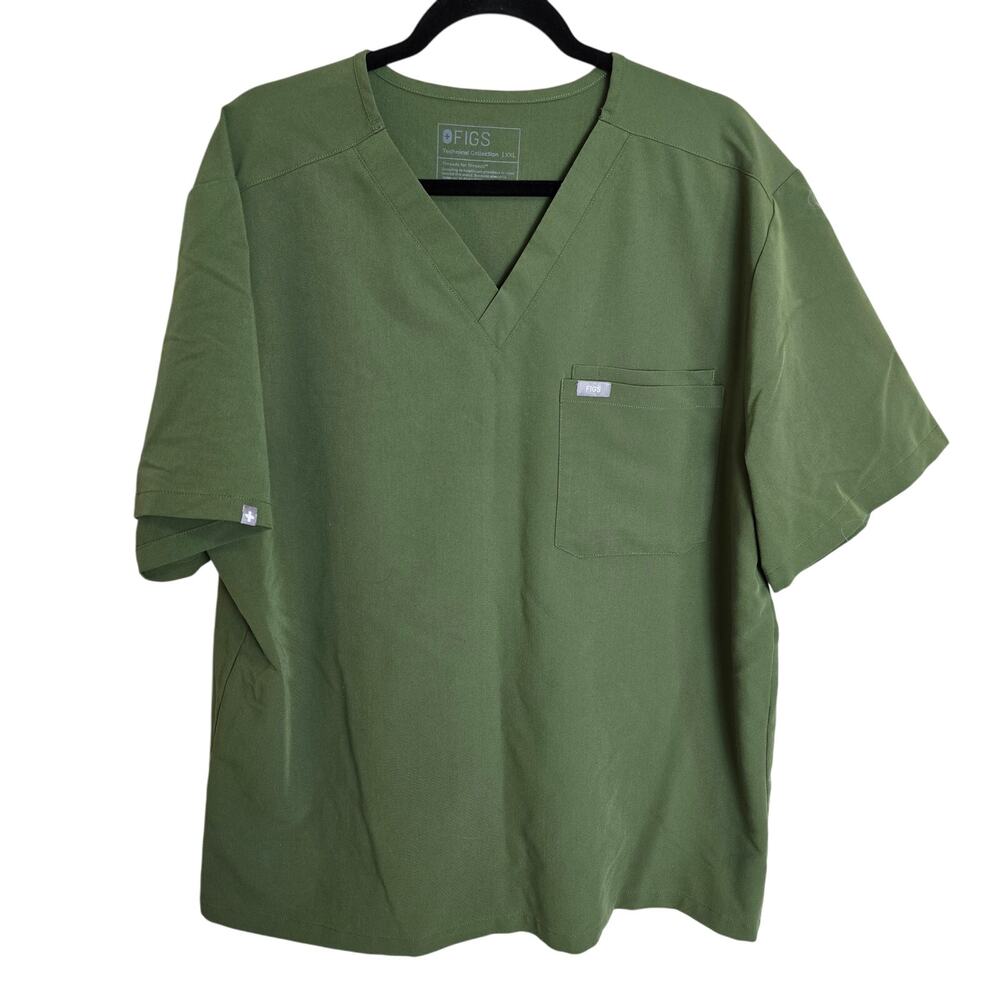 Figs Green Scrub Top Size XXL